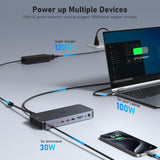 Laptop Docking Station Dual Monitors USB C Dock Hub with 120W Power Adapter