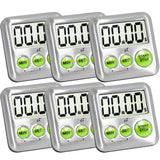 Elegant Digital Kitchen Timer Stainless Steel - Lime - Strong Magnetic Back - Kickstand - Loud Alarm - Large Display - Auto Memory - Auto Shut-Off - Model eT-25 (Lime 6-Pack) by eTradewinds