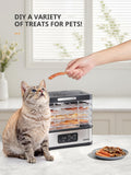 Reemix 5-Tier Compact Food Dehydrator - BPA-Free Trays, Stainless Steel Base, Touch Control LCD Display for Temperature/Time Adjustment, Home Use Dryer for Fruits, Veggies & Jerky