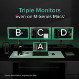 Plugable USB-C Triple Monitor Docking Station: 13-in-1 Laptop Dock with 100W Charging for Mac (DisplayLink Driver Required