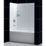 DreamLine QWALL-Tub 56-60 in. W x 28-32 in. D x 60 in. H Acrylic Backwall Kit In White, SHBW-1360603-01