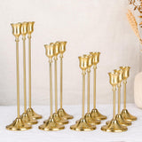 Sunnyfuture Candlestick Holders, 12PCS Taper Candle Holder for Candlesticks, Gold Candle Holders for Table Centerpiece, Wedding, Party