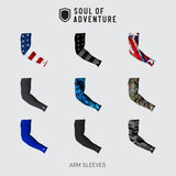 S A Soul of Adventure Compression Arm Sleeves for Men and Women - UPF 30+ Sun Protection, Moisture Wicking, 4-Way Stretch Arm Sleeves for Work & Sports (Grey Military Camo, 1 Pack)