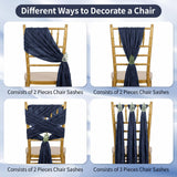 6 Pack Navy Blue Cheesecloth Table Runner 17x108 Inch 9FT Semi Sheer Boho Gauze Table Runners for Wedding Baby Shower Birthday Party Home Bridal Shower Event Decor
