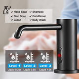 Automatic Soap Dispenser Touchless for Kitchen Bathroom Sink Built in Electric Soap Dispenser Infrared Sensors Liquid Commercial Dispenser with Bottle and Pump 33.81oz/1000ml (Black)