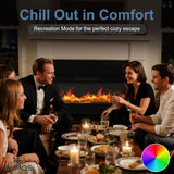 DUMOS 42" Freestanding Electric Fireplace, 1500W/750W Wall Mounted or Recessed Insert Fireplaces Heater with Remote Control,13 Adjustable Flame Color, 12H Timer, Touch Screen, Inky