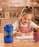Electric Pencil Sharpener, Fully Automatic, for Classroom, Blue