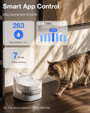 PETGUGU AI Cat Water Fountain with App, 2L Motion Activated Pet Water Fountain, Automatic Pet Water Dispenser Ultra Quiet Wireless Pump, 8-Layer Filtration BPA-Free for Cats & Small Dogs
