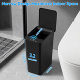 Bathroom Trash Can with Lid, KOEYLE 2 Pack 2.2 Gallon Automatic Touchless Garbage Can