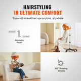 VEVOR 1875W Hooded Bonnet Dryer with Variable Speed, Temperature, Timer, and Wheels for Beauty Salon and Home Spa