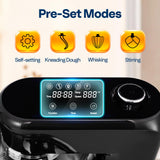VIVOHOME Stand Mixer with Fermentation, One-Touch Presets Electric Dough Mixer with 6 Qt Bowl, Kitchen Standing Mixer for Baking, Black