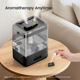 MERONTE Smart Humidifiers for Bedroom Home, 6L Cool Mist Top Fill Humidifier Large Room with Essential Oil Diffuser, Touch/APP/Voice Control, NightLight Humidifiers for Nursery & Plants (Black, 1Pack)