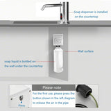 Automatic Soap Dispenser Touchless for Kitchen and Bathroom, Sink Built in Commercial Electric Soap Dispenser,Upgraded Infrared Sensors, with Bottle and Pump Electroplated 33.81oz/1000ml