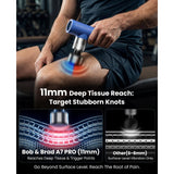 BOB AND BRAD A7 Pro Massage Gun with Heat & Cold Therapy for Back Pain & Recovery - 11mm Deep Tissue, Portable Quiet Handheld Gun, FSA-HSA Eligible with Case