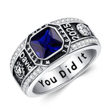 Oseew 2027 Class Graduation Ring Personalized Men High School