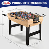 Rioloiuy 12-in-1 Multi Game Table, Foosball, Air Hockey, Pool and More, Compact Wood Game Table for Home Game Rooms and Family Nights