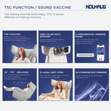 Nouhaus Orbit Heated Massage Chair,Full Body Massaging Zero-Gravity Leisure Recliner with Low-Noise 3D Massage and Dual Sound Systems Modern Massage Chairs (Elder White)