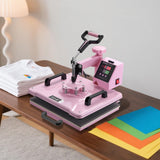 Heat Press Machine 5 in 1 Combo with 30 OZ Tumbler Press & Hat Press, Slide Out 12x15 Inch Heat Press Sublimation Machine
