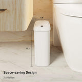 EKO Automatic Bathroom Trash Can with Lid, 2.6 Gallon Slim Touchless Garbage Can