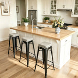 Square Stool Cushion with Ties - Memory Foam Anti Slip Seat Cushion