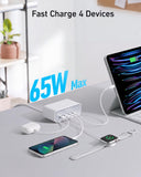 Anker 525 Charging Station, 7-in-1 USB C Power Strip, 65W Max