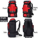 Lawaia 70L Hiking Backpack Rucking Camping Lightweight Backpacking Outdoor Travel Bag Trekking Back Pack Large Capacity Backpacks Climbing Trail Backpack for Men Women- Black
