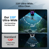 Underwater Fishing Camera with 4.3" HD IPS Screen, 220° Wide-Angle View, 50ft Waterproof Cable – Ideal for Ice, Lake, Boat and Kayak Fishing