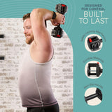 Lifepro Adjustable Dumbbells - 15Lb 25Lb 43Lb 55Lb 90Lb 6in1 Adjustable Weight, Compact Quick Dumbbells set/single for Full Body Exercise & Fitness Home Gym