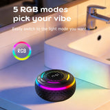 Kinglucky Shower Speaker Bluetooth Waterproof IPX7, Portable Magnetic Speaker with 360° Surround Sound 10W, Bluetooth 5.3, Mic & LED Light, Hook & Lanyard, 12H Playtime for Bathroom, Outdoor, Beach