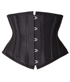 SHAPERX Women Petite Steel Boned Waist Trainer Underbust Corset Short Torso Mesh Body Shaper,SZ1995-Black-2XL