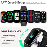 Zeacool Fitness Tracker with 24/7 Heart Rate, Blood Oxygen Sleep Monitor, 123 Sports Modes Calories Smart Watch,IP68 Waterproof Step Counter Activity Trackers Health Pedometer for Women Men (Black)
