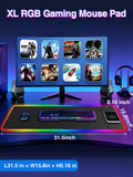 XXL RGB Gaming Mouse Pad with 15W Magnetic Wireless Charger