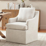 VKNOW Upholstered Dining Chairs Set of 4, Dining Room Chairs with Casters