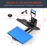 Slide Out (12.25") Heat Press Machine for T Shirts, Clamshell Pull Out Lower Platen