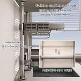 STCERY Kitchen Sink Dish Storage Rack, Over Sink Dish Drying Rack, Expandable Storage Shelf Organizer, Adjustable Height, Perfect for Family, and Camper Van(Gray 2,78cm/30.7in)