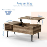 DUMOS Coffee Tables with Storage, Lifting Top for Living Room