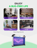 Buzbug LED Bug Zapper Indoor, 3 Efficient 50000H LED Bulbs, Energy Saving & Dual Band Attraction, High-Voltage Electric Mosquito Zapper, Fly Trap Mosquito Trap, Fly Killer Fly Zapper -MA009