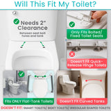 Vive Toilet Safety Rail - Adjustable Grab Bar - Compact Support Frame with Handrail for Bathroom Toilet Seat - Easy Installation for Handicap Senior Bariatrics, Elderly Balance - Padded Hand Armrest