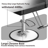 LOUVIXA Barber Chair for Hair Stylist, Height Adjustable Hydraulic Hair Salon Chair, 360 Degrees Rotation, Multi-Function Shampoo Chair for Salon Home Barbershop, Black