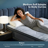 SURLUNKEYS King Mattress Medium Plush - 14 Inch Memory Foam Hybrid Mattress Strong Edge Support Without Motion Transfer for Deep Sleep, Grey