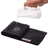 Golf Towel (16" X 21") Microfiber Waffle Pattern with Carabiner Clip, Golf Towels (20 Pack Black)