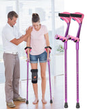 Forearm Crutches for Adults Have Elastic Crutches Padding for The Elbow+Hand Padding, Increases Walking Comfort