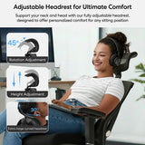Armless Home Office Chair, Desk Chair with Wheels, Adjustable Height Reading Chair