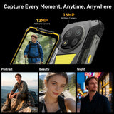 Blackview Rock 2 Pro 5G Rugged Phone Android 16, 15000mAh/33W Dual 400LM Camping Light, 32(8+24) GB+256GB/2TB Rugged Smartphone Unlocked Gemini AI, 16MP+13MP 6.67" 2.4K 120Hz Glove Mode/NFC