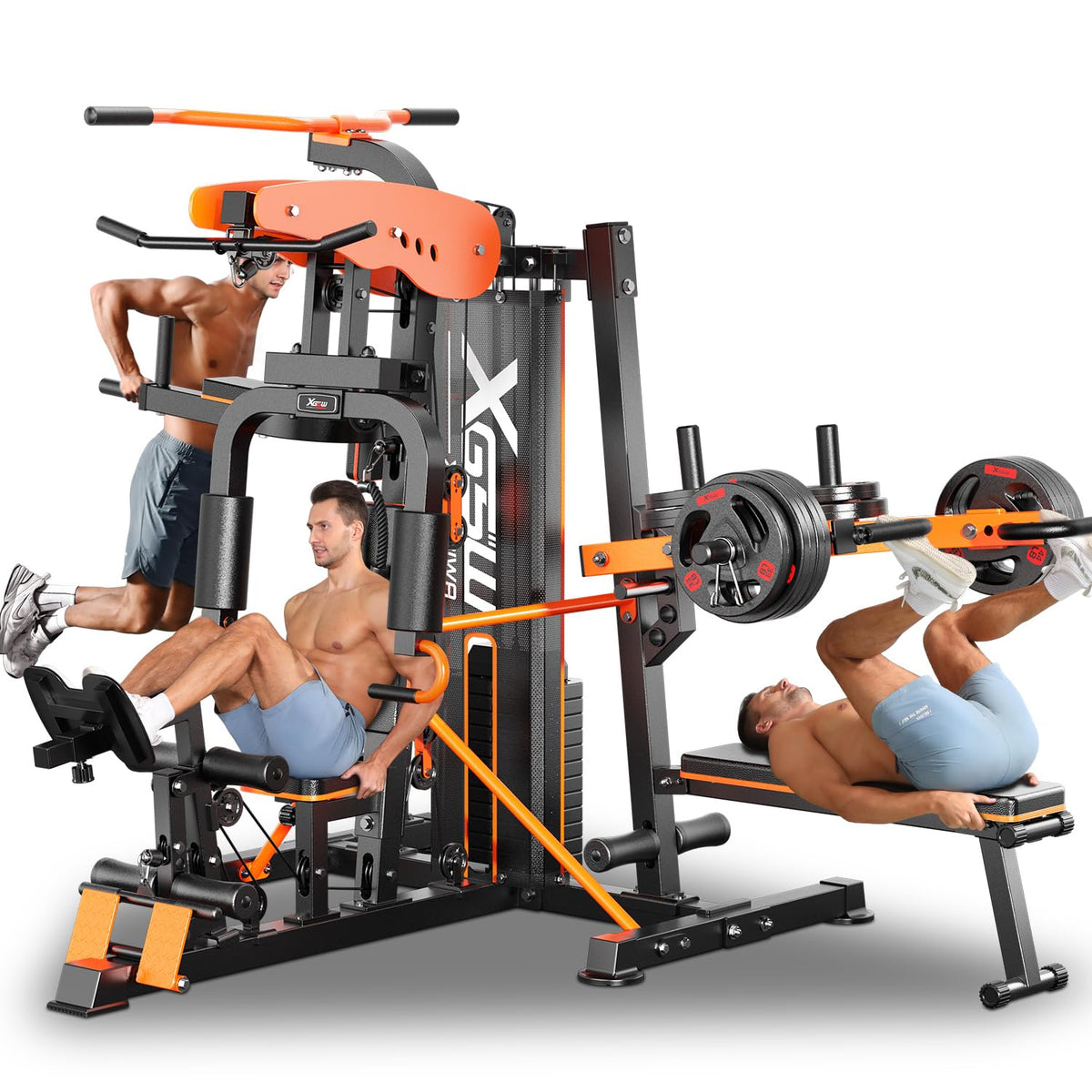 XGSW Multi-Function Home Gym Workout Station, Featuring a Pulley Syste ...