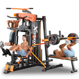 XGSW Multi-Function Home Gym Workout Station, Featuring a Pulley System, arm Trainer, and Leg Trainer for Full-Body Workouts. (L03-3【154LBS】 Fitness Station+Cast lron 308LBS)