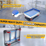 Heavy Duty Foldable Platform Truck - 2700LB Capacity Steel Push Cart