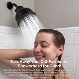 SonTiy Filtered Shower Head, All Metal Shower Filter Head For Hard Water Removes Chlorine, Improve Hair Skin, Adjustable High Pressure Water Softener Showerhead, 6 Inch, Oil Rubbed Bronze