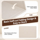 OUKMIC 48" x 36" Foldable Self-Adhesive Felt Bulletin Board, Oatmeal