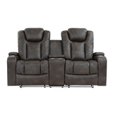 72" Power Reclining Sleeper Sofa Couch with USB Ports, Home Theater Power Reclining Loveseat with Cup Holders | Brownish Gray Lexicon